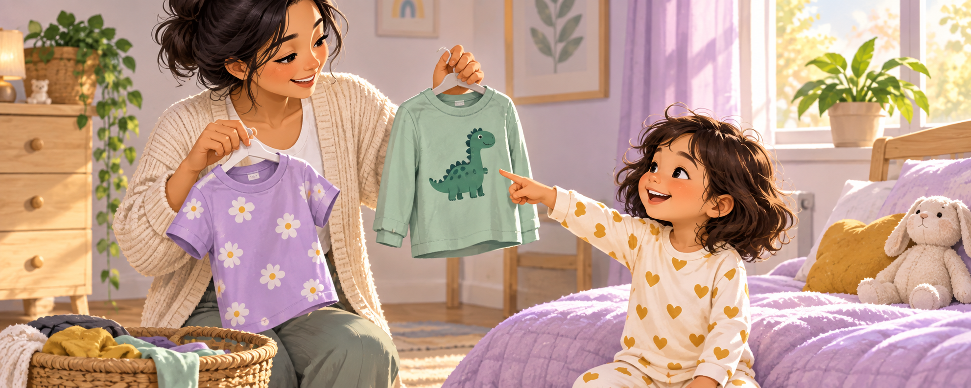 Illustration accompanying a guide to children's everyday routines